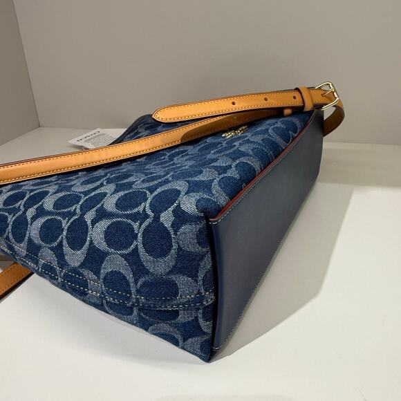 Coach Laurel Shoulder Bag In Signature Denim CY702 & gift receipt - Picture 6 of 16